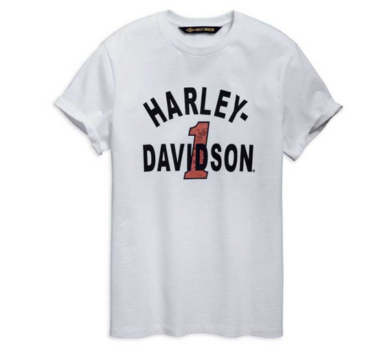 Harley Davidson Men's Cracked Print Slim Fit Short Sleeve Tee 96790-19VM