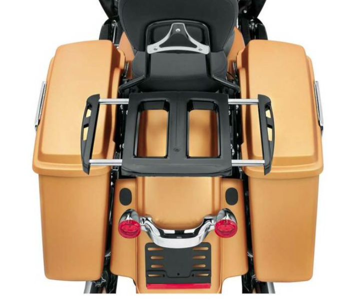 Harley Davidson Adjustable Two-Up Luggage Rack - Gloss Black, Touring Models 50300076B