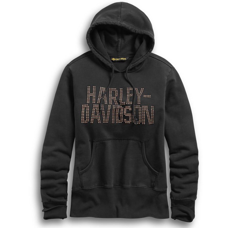 Harley Davidson Women's Studded Graphic Pullover Hoodie Harley-Davidson®- HarleyShop