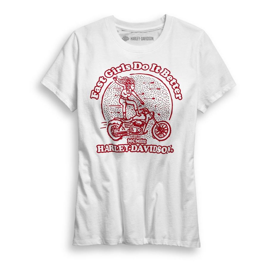 Harley Davidson Women's Fast Girls Tee Harley-Davidson®- HarleyShop