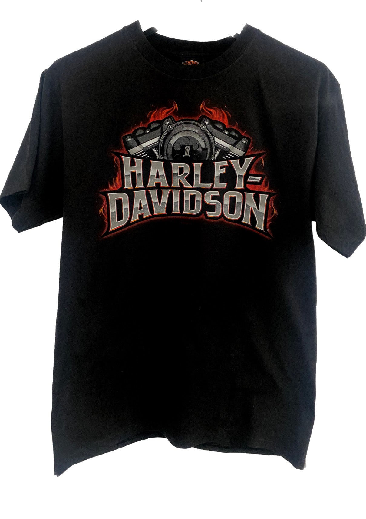 Harley Davidson Men's Flame Steel Dealer Tee