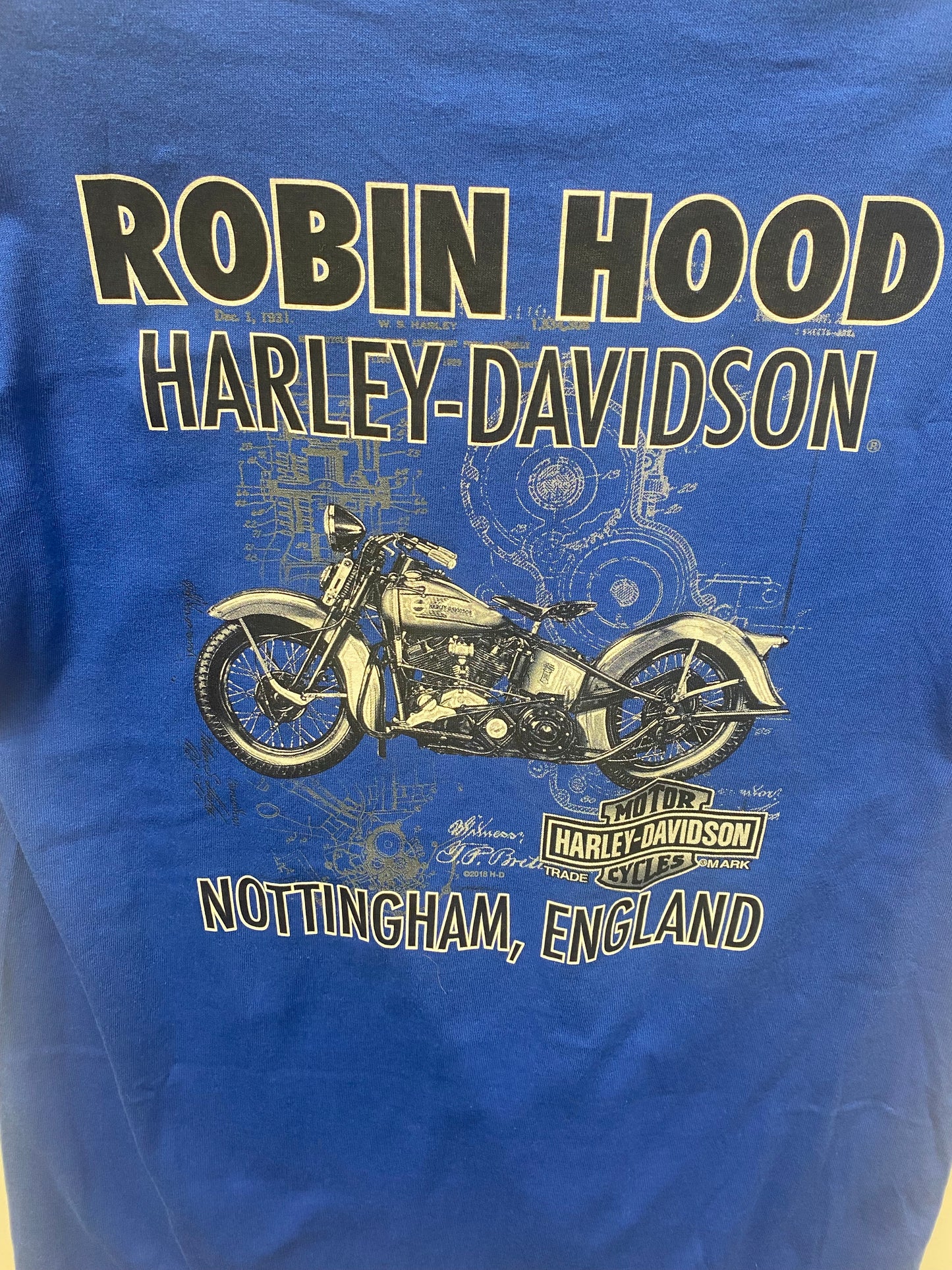 Harley Davidson Men’s Blue Chip Robin Hood Dealer T-Shirt