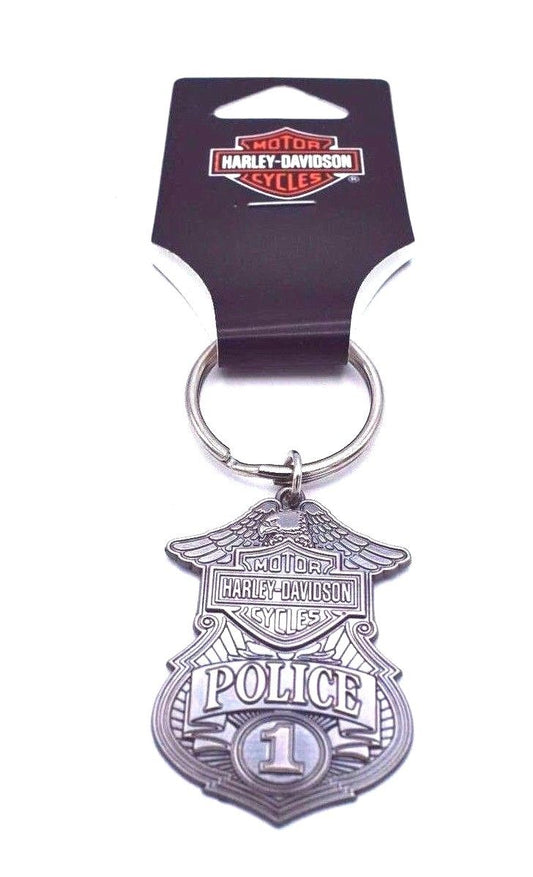 Harley Davidson Bar & Shield Police Chrome Key Ring Harley-Davidson®- HarleyShop