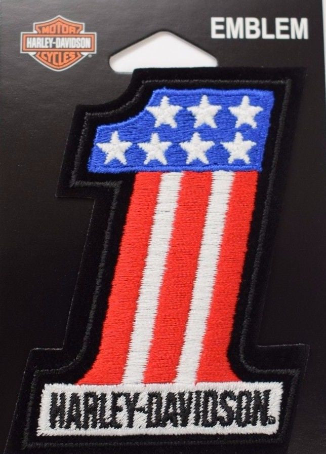 Harley Davidson American Flag Style Number #1 Emblem Patch Harley-Davidson®- HarleyShop