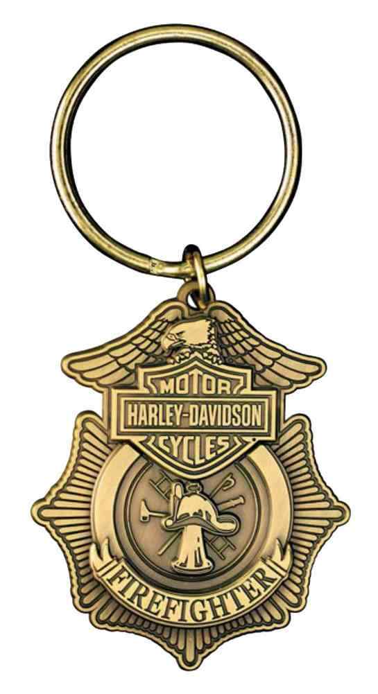 Harley Davidson Bar & Shield Firefighter Key Ring Harley-Davidson®- HarleyShop